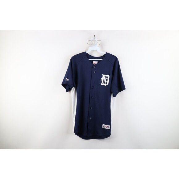 Vtg Majestic Boys XL Distressed Justin Verlander Detroit Tigers Baseball Jersey